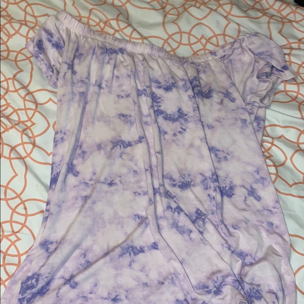 the dye off the shoulders shirt